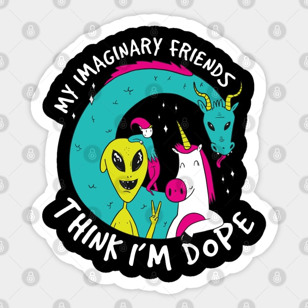 MY IMAGINARY FRIENDS Sticker by madeinchorley